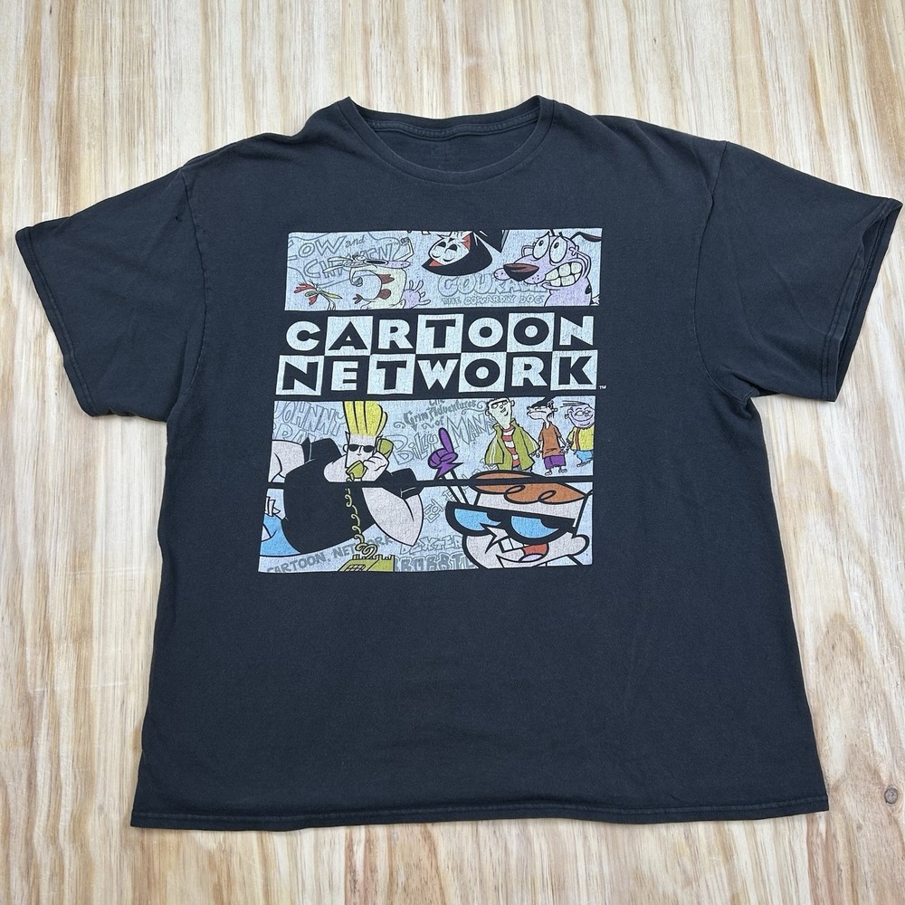 Cartoon Network Character Squad T-Shirt Large 100% Cotton XL Short‎ Sleeve Fade